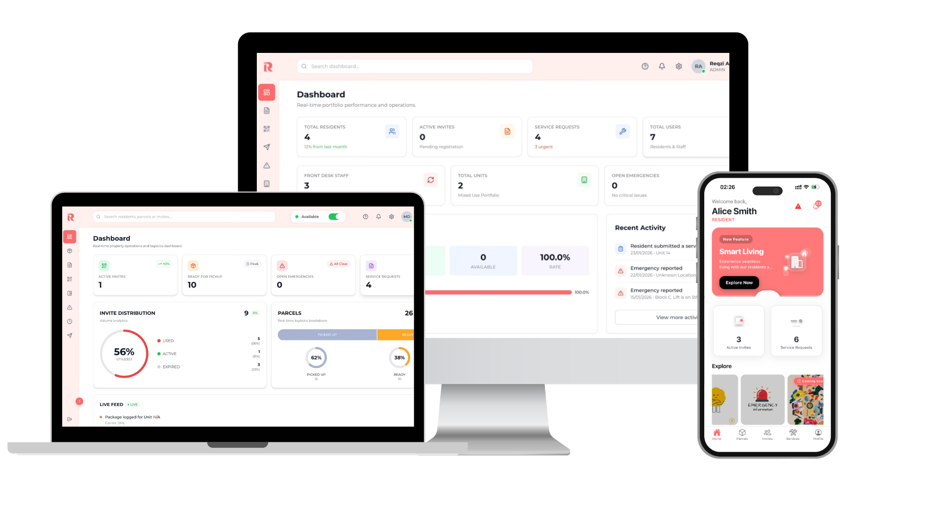 Reqzi Platform - Property Management Dashboard